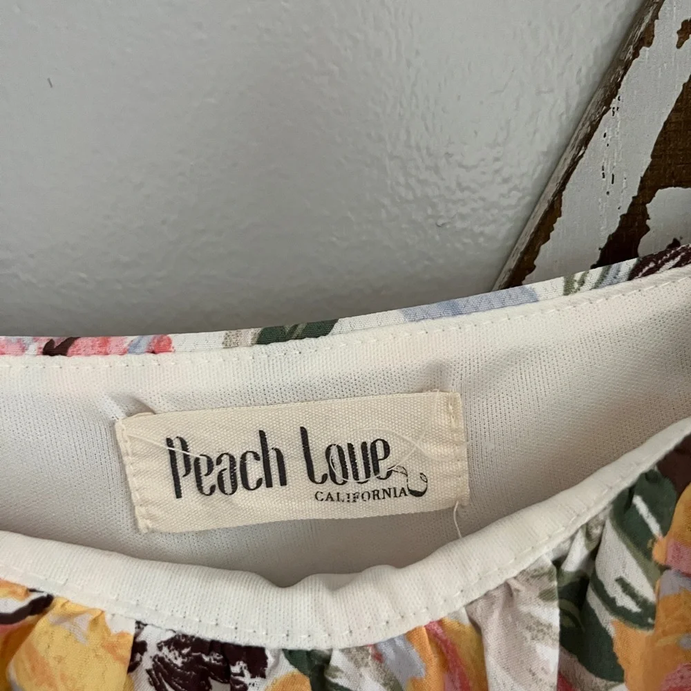 Peach Love California Women's Floral Dress Size‎ Large.